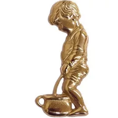 Wc Jelző Réz Kisfiú Pisilős 8,5 cm Piktogram