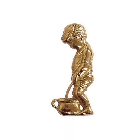 Wc Jelző Réz Kisfiú Pisilős 8,5 cm Piktogram