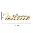 Wc Jelző Réz "Toilette" 10 cm Piktogram