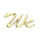 Wc Jelző Réz "Wc" 10 cm Piktogram