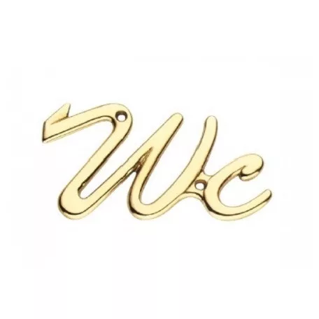Wc Jelző Réz "Wc" 10 cm Piktogram
