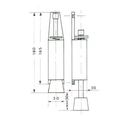 IBFM Ajtókitámasztó 180 mm Nagy Fehér Taposós