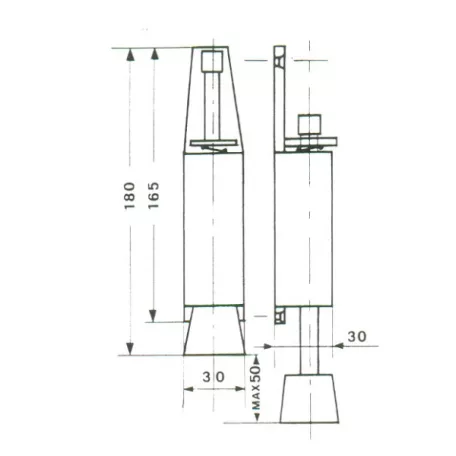 IBFM Ajtókitámasztó 180 mm Nagy Fehér Taposós