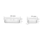 Zártszelvénydugó 15*15mm Lamellás Fekete