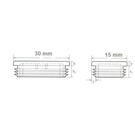 Zártszelvénydugó 15*15mm Lamellás Fekete