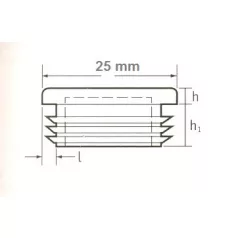 Zártszelvénydugó 25*25mm Lamellás Fekete