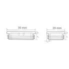 Zártszelvénydugo 30*20mm Lamellás Fekete