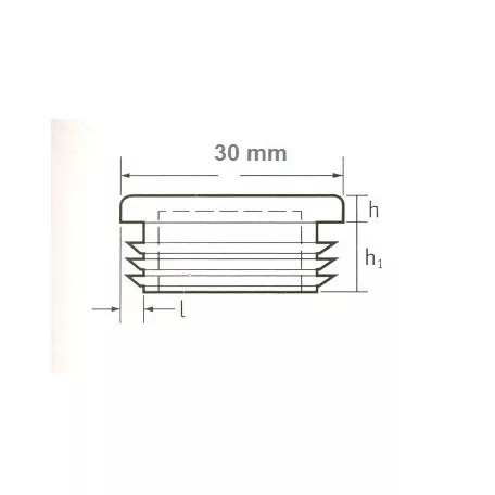 Zártszelvénydugó 30*30mm Lamellás Fekete