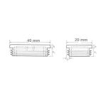 Zártszelvénydugó 40*20mm Lamellás Fekete