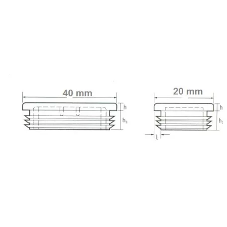Zártszelvénydugó 40*20mm Lamellás Fekete