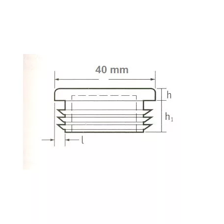 Zártszelvénydugó 40*40mm Lamellás Fekete