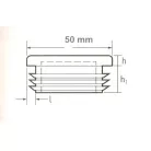 Zártszelvénydugó 50*50mm Lamellás Fekete