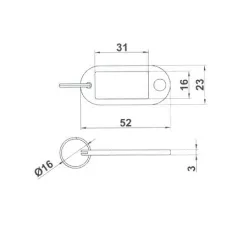 Kulcsjelző Lap Szines Beírható 10 db/Tas. Müanyag