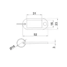 Kulcsjelző Lap Szines Azonos 100D.10Szi J3-2, Müanyag