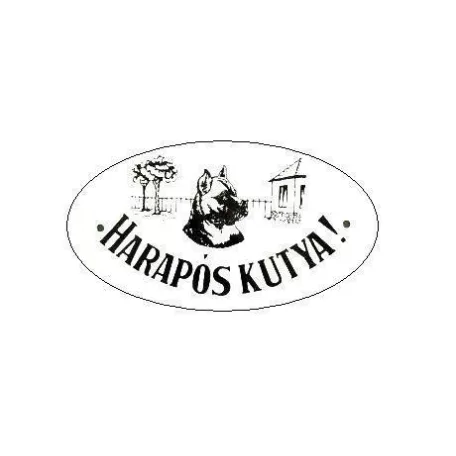 Harapós Kutyatábla Ovál Zománcozott 15*10 cm