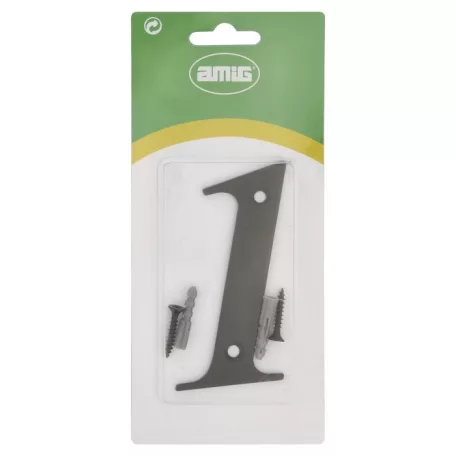 AMIG Házszám 1-Es 100 mm Fekete Fém