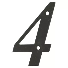 AMIG Házszám 4-Es 100 mm Fekete Fém