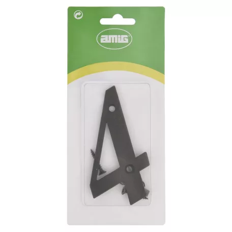 AMIG Házszám 4-Es 100 mm Fekete Fém