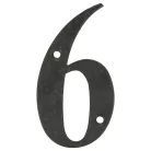 AMIG Házszám 6-9 100 mm Fekete Fém