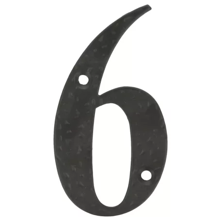 AMIG Házszám 6-9 100 mm Fekete Fém