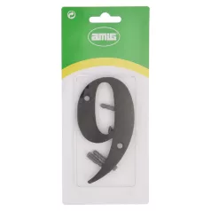 AMIG Házszám 9-Es 100 mm Fekete Fém