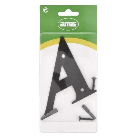 Házszám /Betü/ A 100 mm Fekete Amig Fém