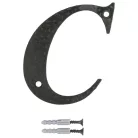Házszám /Betü/ C 100 mm Fekete Amig Fém