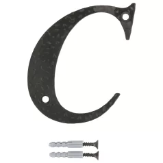 Házszám /Betü/ C 100 mm Fekete Amig Fém