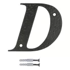 Házszám /Betü/ D 100 mm Fekete Amig Fém
