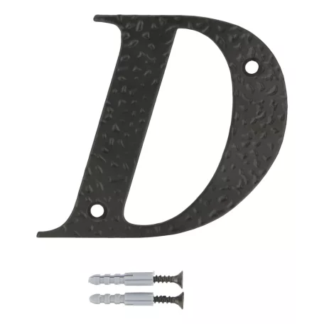 Házszám /Betü/ D 100 mm Fekete Amig Fém