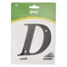 Házszám /Betü/ D 100 mm Fekete Amig Fém