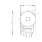 Automata Küszöb 1030 mm Alu.Süllyeszth. Olasz Trend 