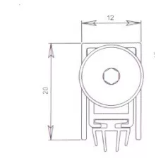 Automata Küszöb 1030 mm Alu.Süllyeszth. Olasz Trend 