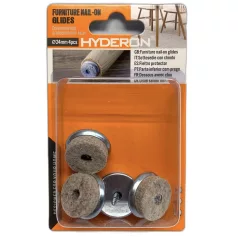   HYDERON Bútorcsúsztató Talp Fém-Filces Csavar.24 4db/Cs. 