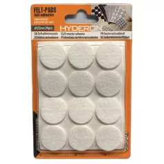   HYDERON Bútorcsúsztató Filc Öntapadó 22 mm Fehér 12db/Cs 