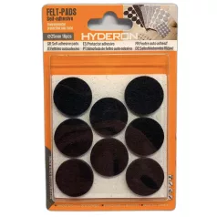   HYDERON Bútorcsúsztató Filc Öntapadó 25 mm Fekete 16db/Cs 