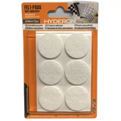   HYDERON Bútorcsúsztató Filc Öntapadó 28 mm Fehér 6db/Cs 