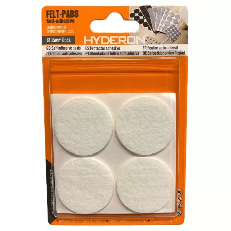 HYDERON Bútorcsúsztató Filc Öntapadó 35 mm Fehér 4db/Cs 