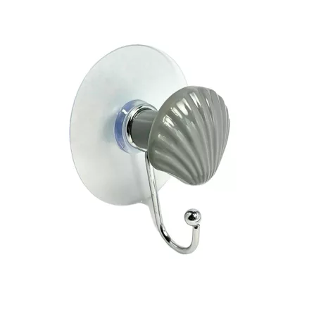 Fürdőszobai Akasztó Öntapadós Kagyló Szürke