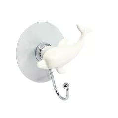 Fürdőszobai Akasztó Öntapadós Delfin Fehér