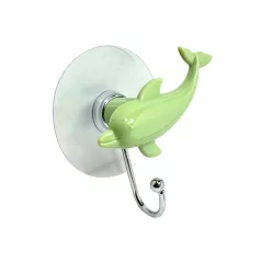 Fürdőszobai Akasztó Öntapadós Delfin Zöld