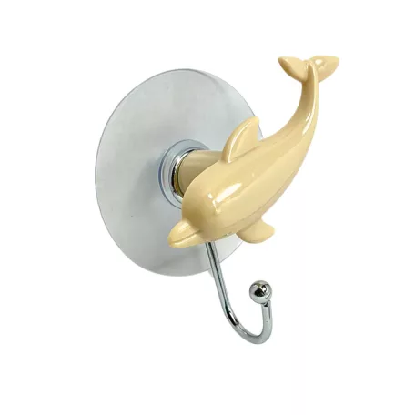 Fürdőszobai Akasztó Öntapadós Delfin Bézs