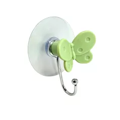 Fürdőszobai Akasztó Öntapadós Pillangó Zöld