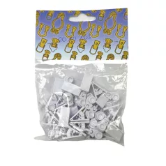 Függönycsipesz Műa. Kis Görgővel 20 db/Cs Fehér