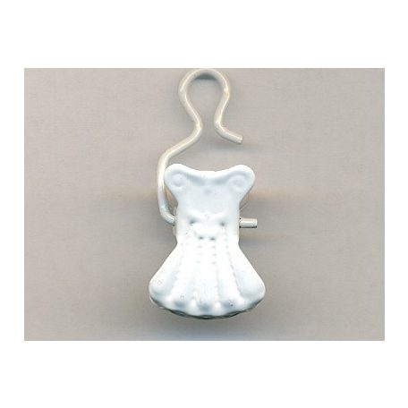 FÜGGÖNYCSIPESZ 04 KICSI FEHÉR 20DB