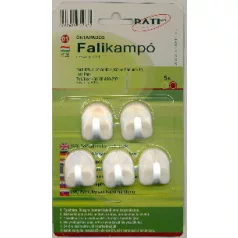 Falikampó Öntapadós 01 Kicsi Fehér Müa. 5 db