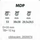Gömb Kerék 35mm Talpas Fémházas Pp Mdp