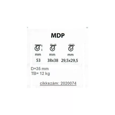 Gömb Kerék 35mm Talpas Fémházas Pp Mdp