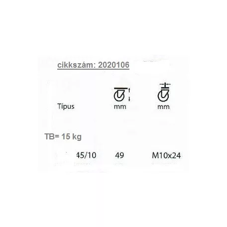 Fotelgörgő Kettős 40/M10 Menetes M10 306062