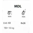 Gömb Kerék Műa.Fut. 45mm Hüvelyes Fémház Mdl